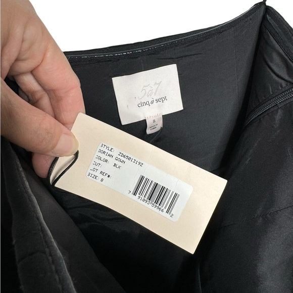 cinq a sept | NWT Dorian Strapless Corset Gown in Black 8 - Picture 4 of 15